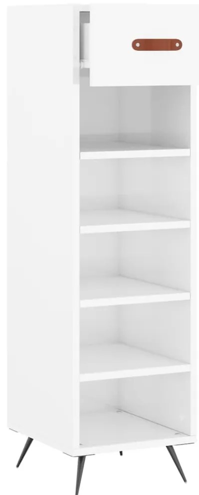 Sapateira 30x35x105 cm derivados de madeira branco brilhante