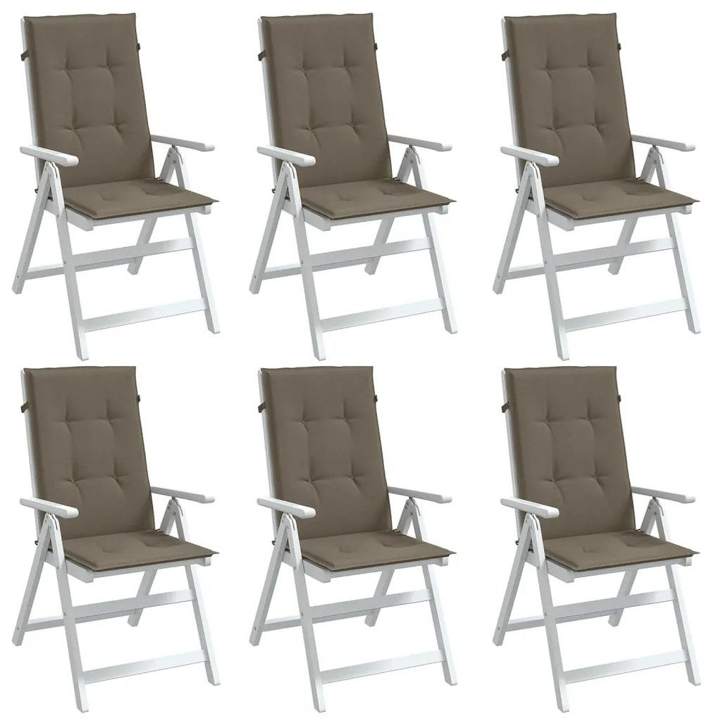 Almofadões p/ cadeiras altas 6 pcs 120x50x4 cm mesclado tecido