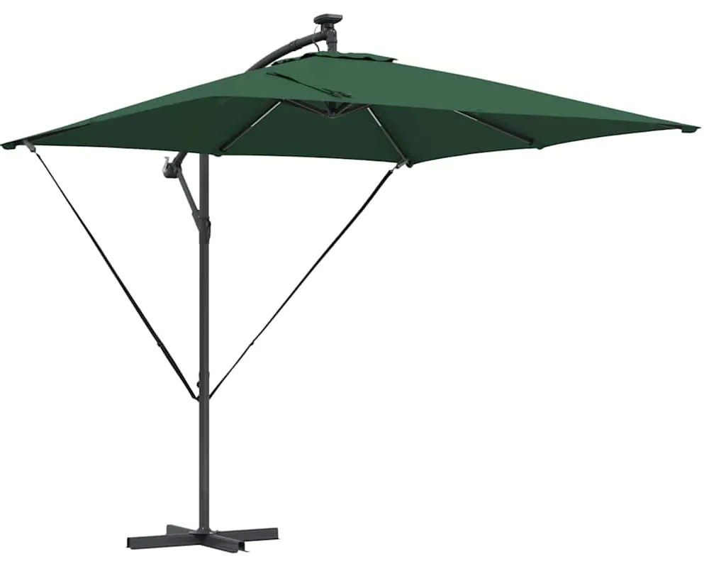 Guarda-sol de Bananeira Cantilever Verde 249 x 249 x 250 cm