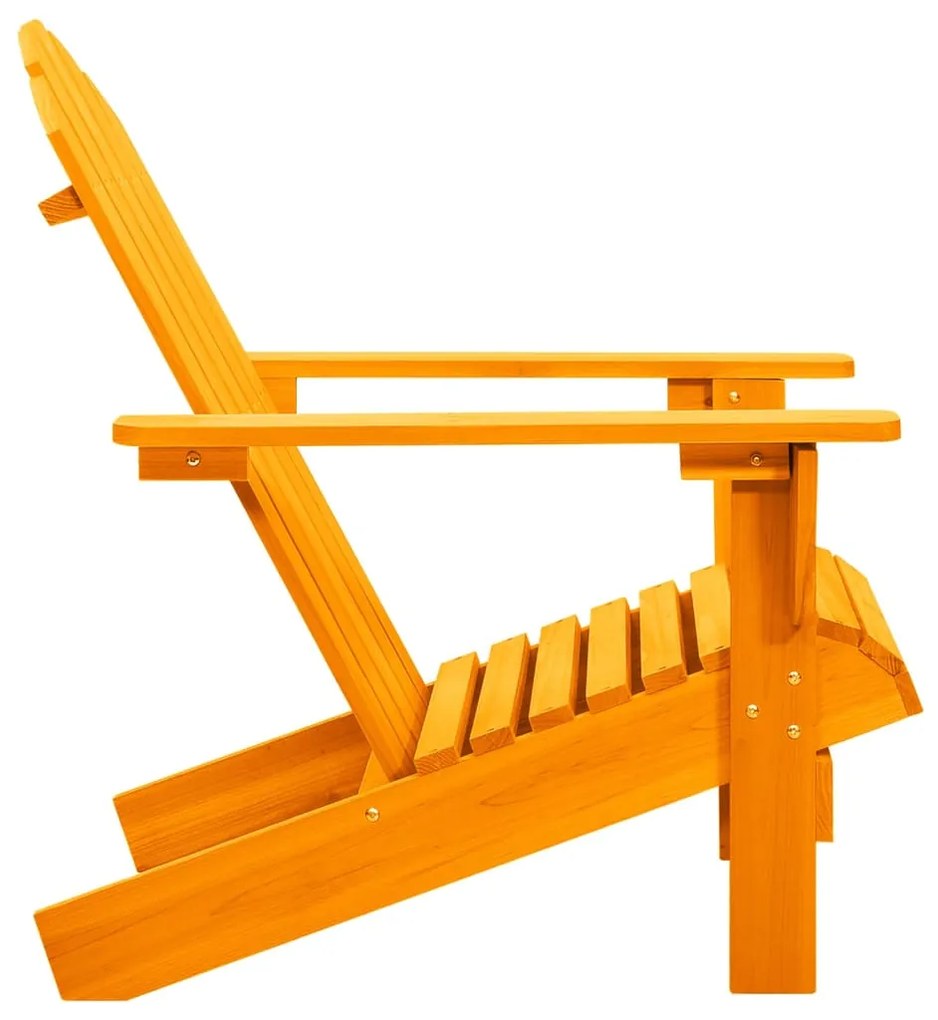 Cadeira Adirondack para jardim abeto maciço laranja