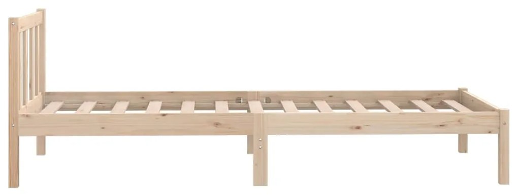 Estrutura de cama pequena solteiro 75x190 cm pinho maciço