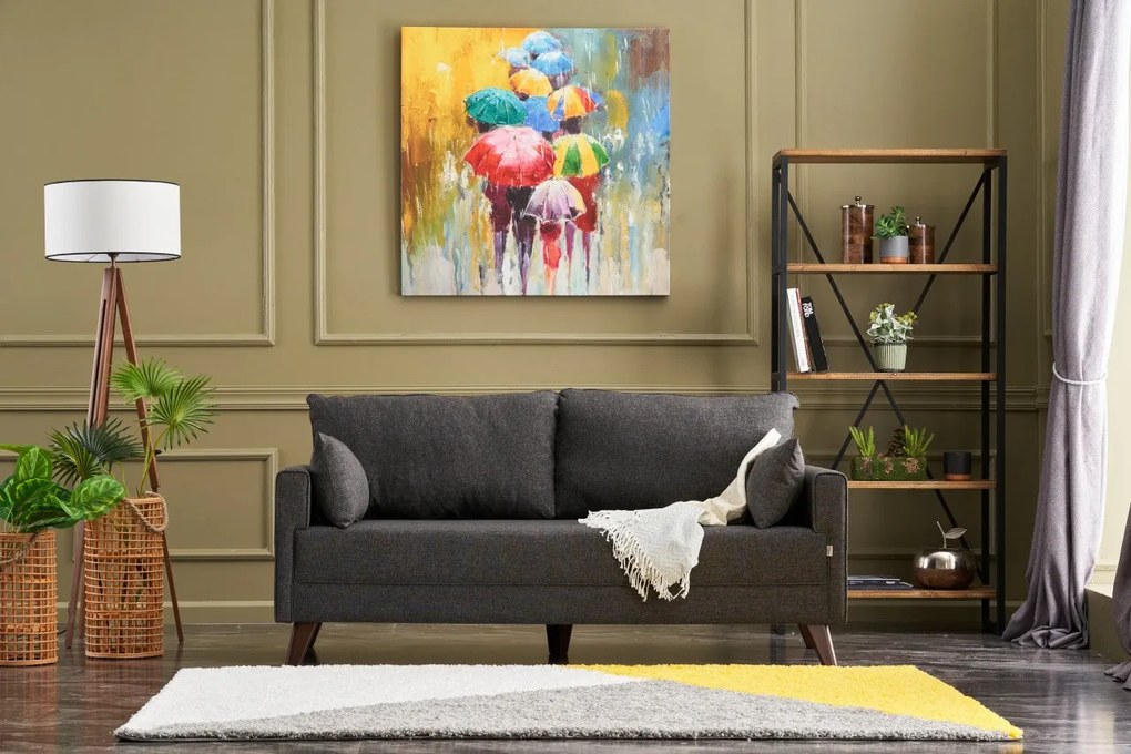 Sofá de 2 Lugares Bella – Antracite – 177 x 85 x 81 cm