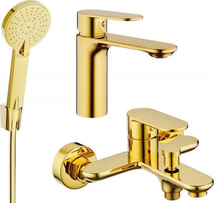 Mexen Milo Conjunto de banheira R40, dourado - 71303R40-50