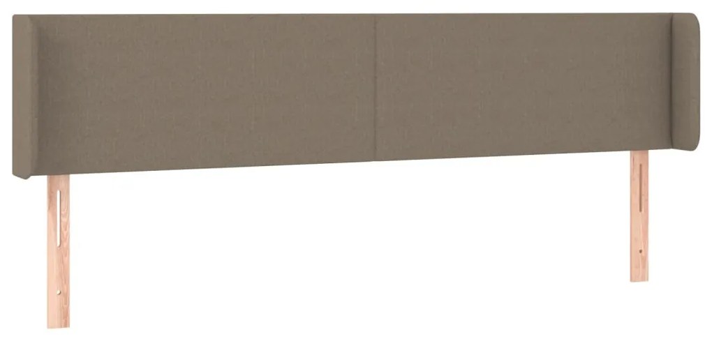 Cabeceira de cama c/ luzes LED 183x16x78/88cm cinza-acastanhado
