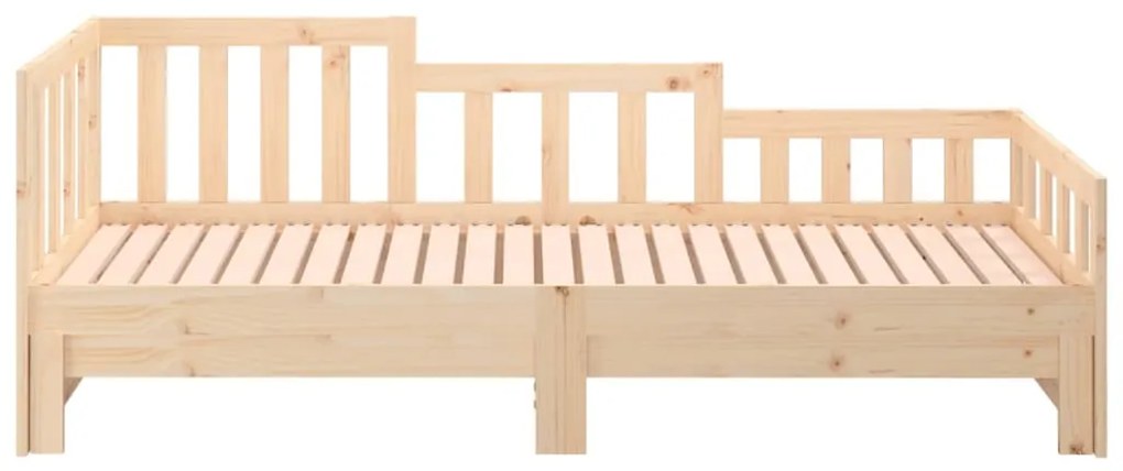 Sofá-cama de puxar 2x(90x200) cm madeira de pinho maciça