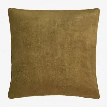 Coussin Carré 40x40 Cm En Coton Enid Mostarda Escura - Sklum