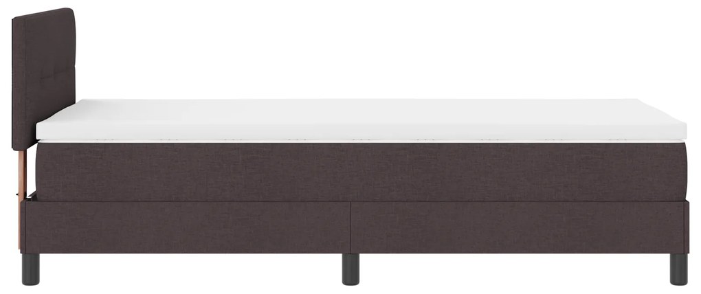 Cama Box com Colchão Castanho 90x190 cm Tecido