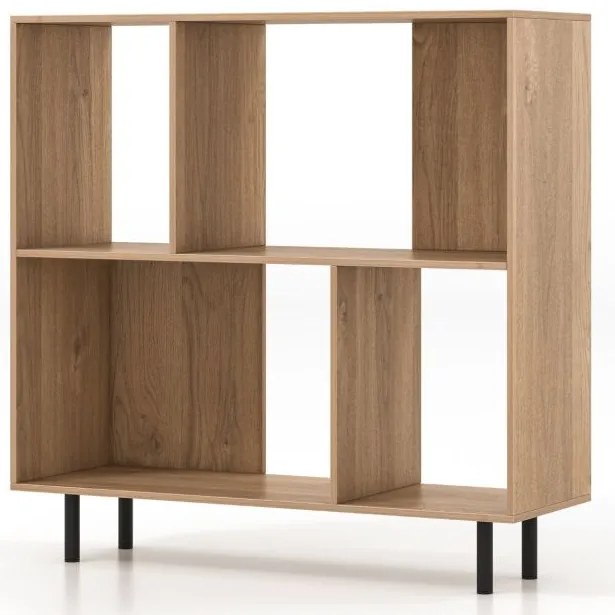 Estante aberta com 4 compartimentos para sala de estar e quarto - branca