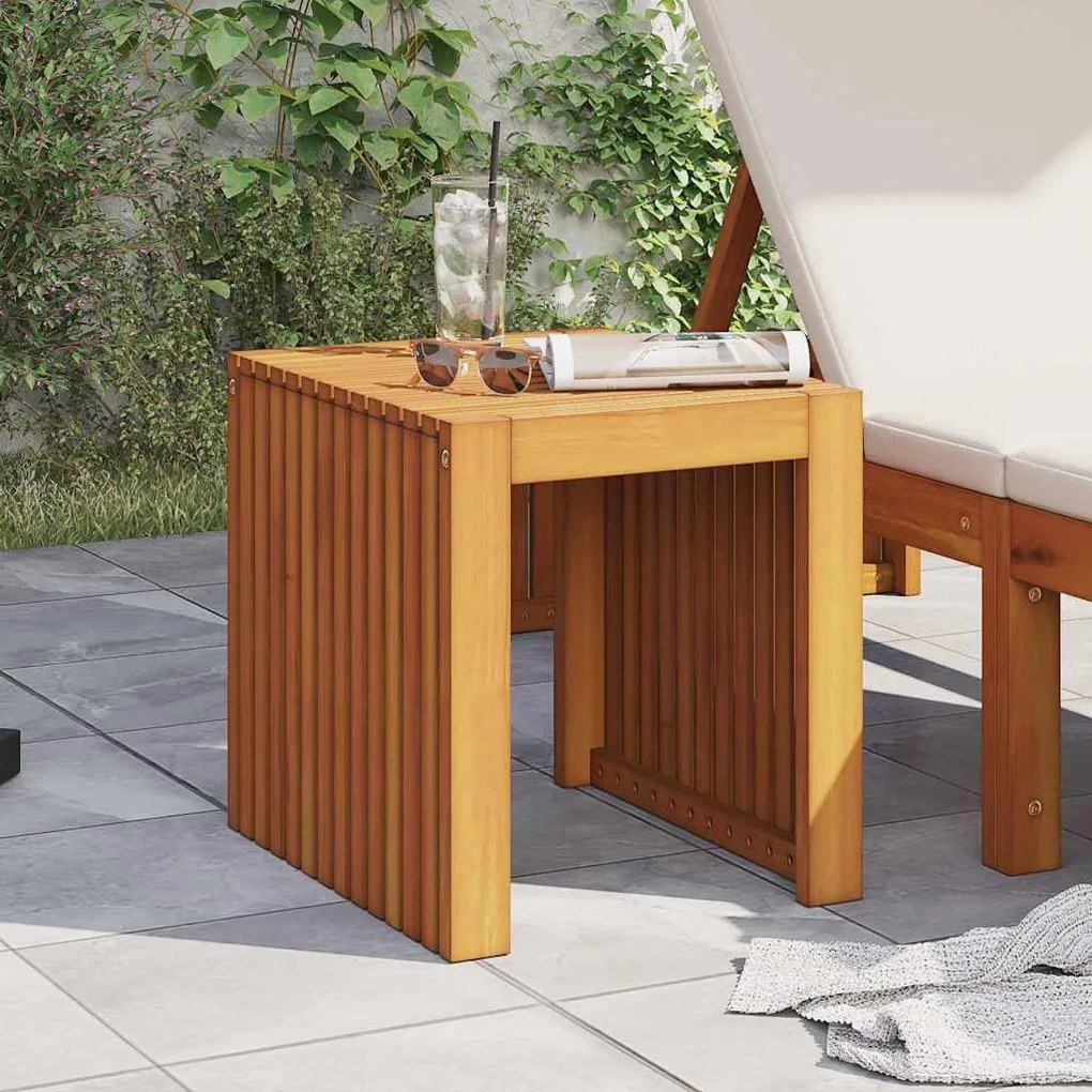 Mesa Lateral de Jardim 43x36x40 cm Madeira Sólida de Teca