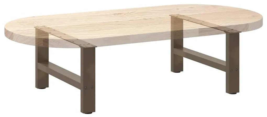 Pés para mesa de centro em aço natural, 2 peças, 70x (30-31) cm, aço