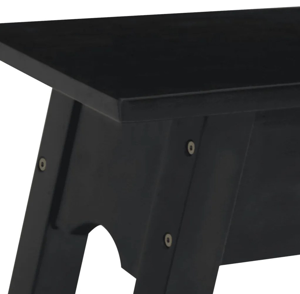 Mesa consola 110x30x75 cm madeira de mogno maciça preto