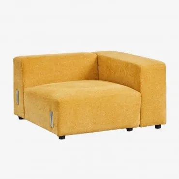 Módulo De Canto Direito 115x113 Cm Com Braço Alto Para Sofá Modular Bruna Chenille Mostarda - Sklum
