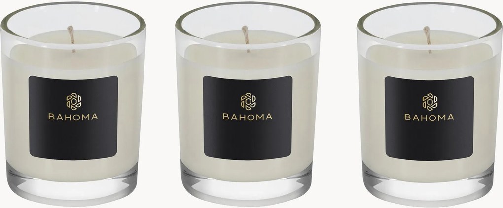 Velas com um pavio Pearl (magnólia, peónia), conjunto de 3