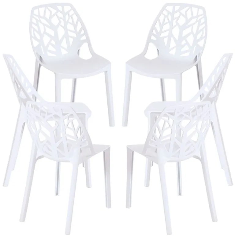 Pack 6 Cadeiras Hissar Polipropileno - Branco