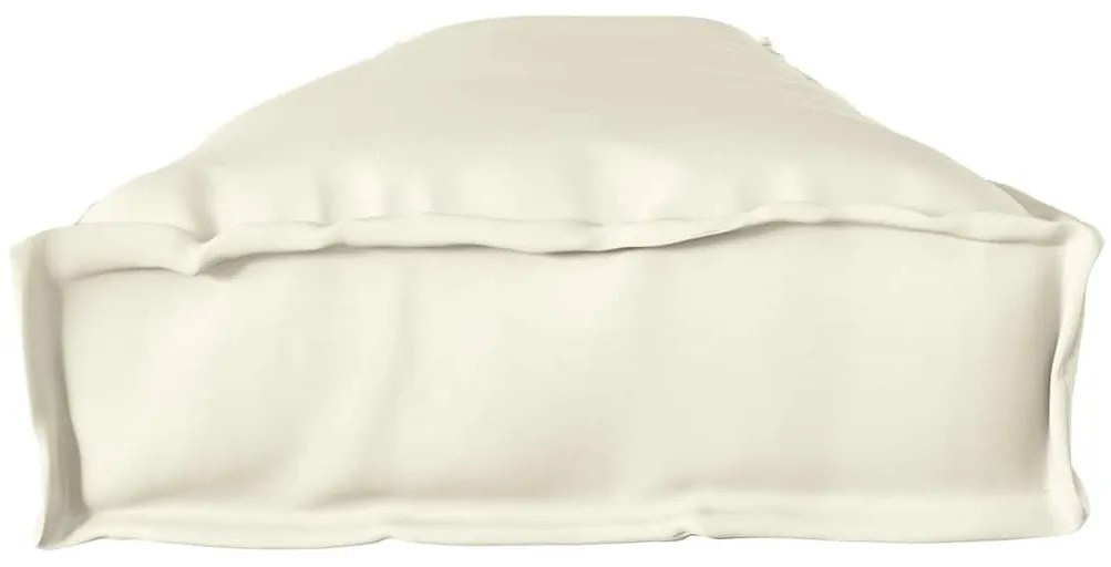 Almofadas de Palete para Banco 2 pcs Creme 200x40x8 cm Tecido Oxford