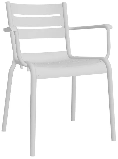 Cadeira SMART c/ braços, Cinza Pastel – Pack com 16 unidades