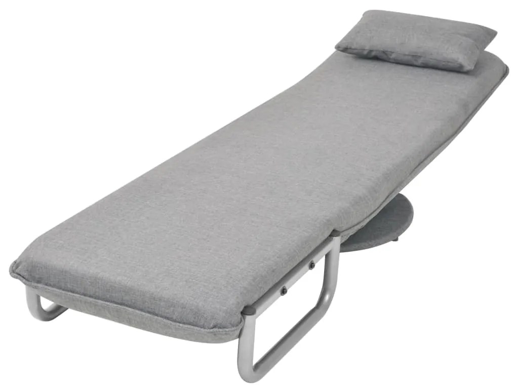 Poltrona/Cama Giratória em Tecido - Cinzento-Claro - Design Moderno