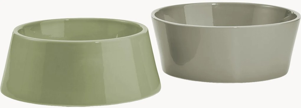 Taças para animal de estimação em porcelana Doppio, conjunto de 2