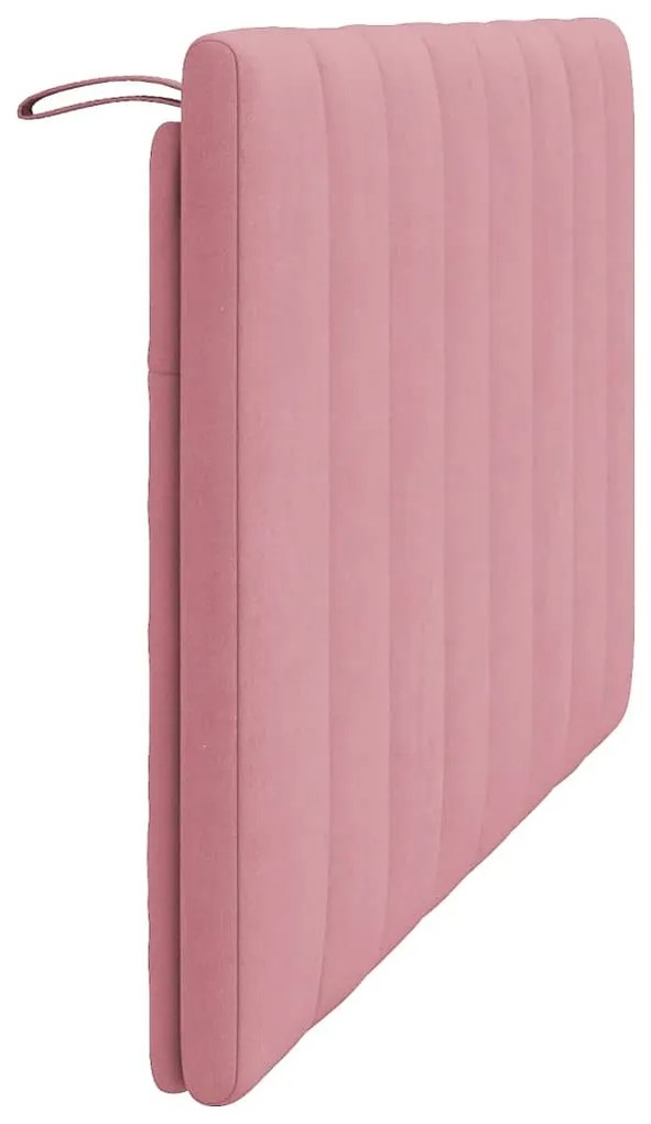 Almofadão de cabeceira 140 cm veludo rosa
