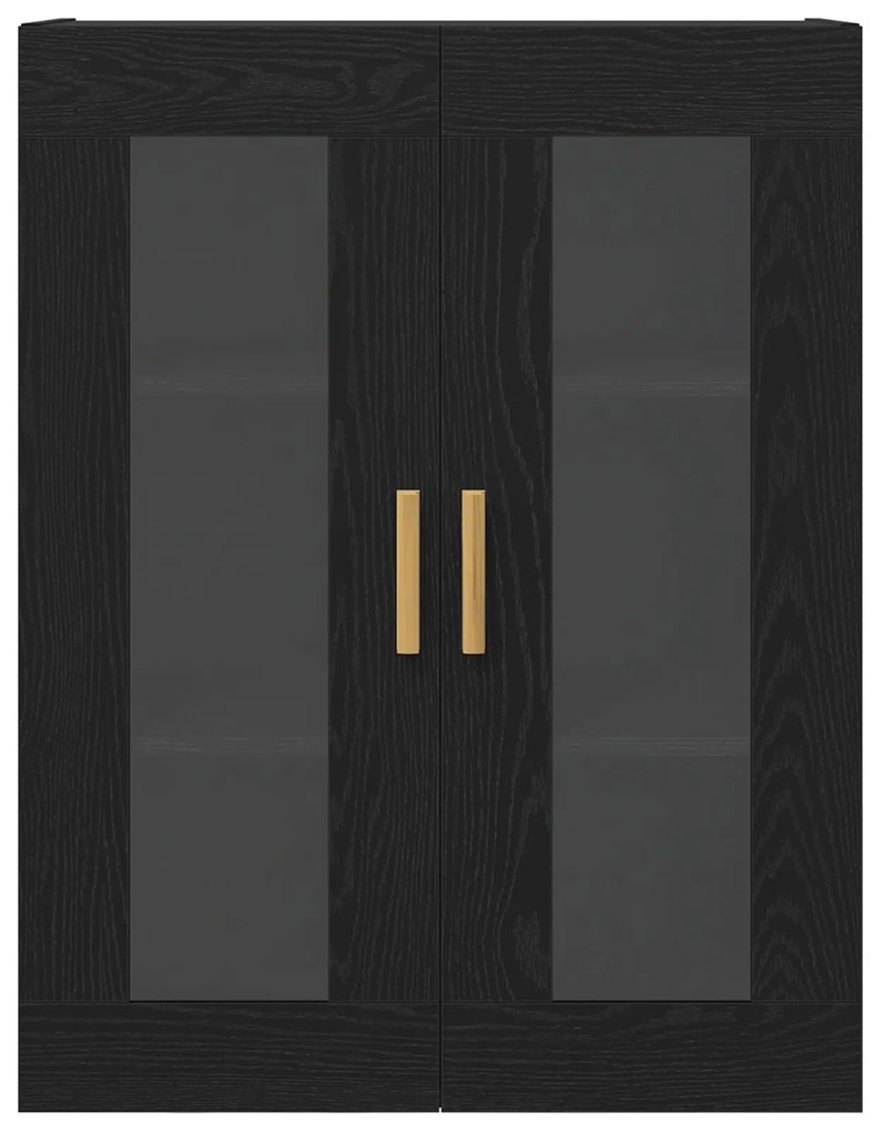 Armário de Parede em Carvalho Preto - 69,5x34x90 cm
