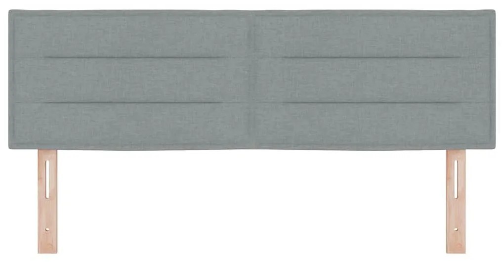 Cabeceira vidaXL Design Linhas Cinza Claro 140 cm Tecido