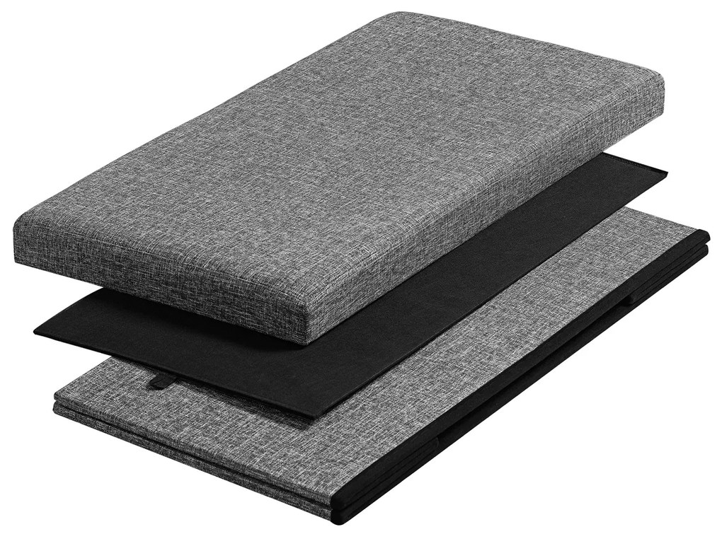 Banco com espaço de arrumação em MDF 80 x 40 x 40 cm Cinzento escuro