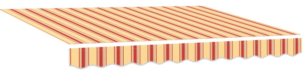 Toldo Retrátil Manual Amarelo e Laranja 300x250 cm