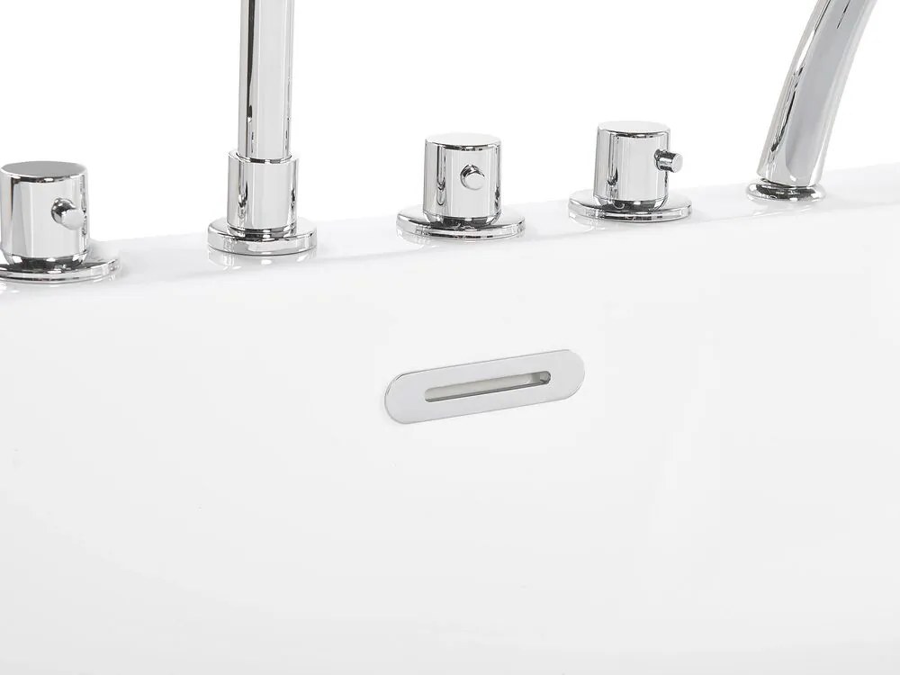 Banheira autónoma em acrílico branco 170 x 80 cm ROTSO Beliani