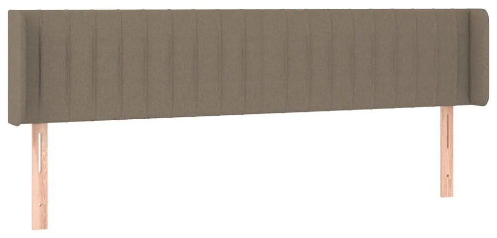 Cabeceira de cama c/ luzes LED 203x16x78/88cm cinza-acastanhado