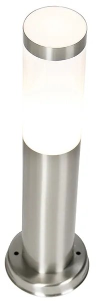Candeeiro de poste exterior moderno em aço 45 cm IP44 - Rox Moderno
