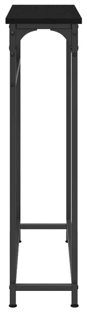 Mesa Console Preto Carvalhos 75x19,5x75 cm Madeira Prensada