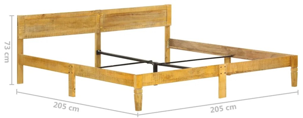 Estrutura de cama 200 cm madeira de mangueira maciça