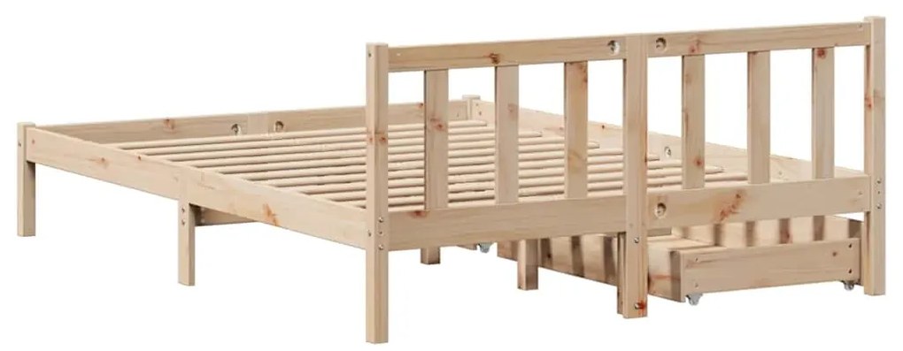 Cama sem colchão 135x190 cm madeira de pinho maciça