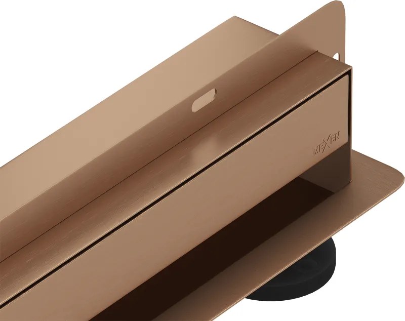 Mexen Flat Wall ralo linear de parede 2 em 1 110 cm, cobre escovado - 1C30110