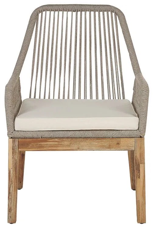 Conjunto de jardim com mesa 200 x 100 cm e 6 cadeiras em branco e creme OLBIA Beliani