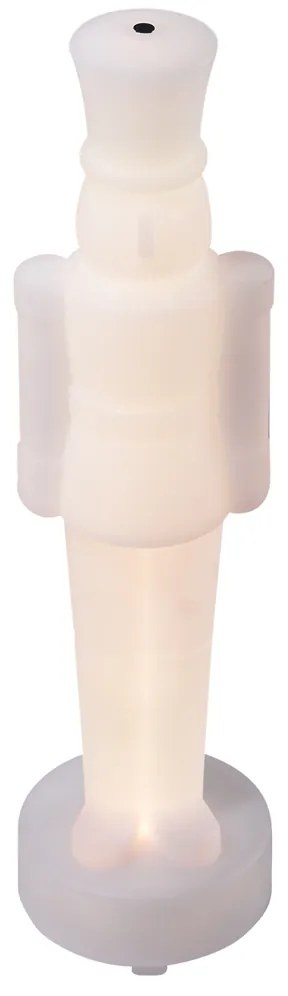 Candeeiro de mesa branco com LED regulável e RGBW-IC recarregável - Nutcracker
