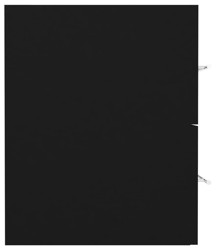 Armário de lavatório 41x38,5x48 cm contraplacado preto