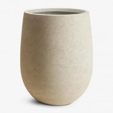 Vaso De Cimento Grover Ø40 Cm - ↑55 Cm & Off-white - Sklum