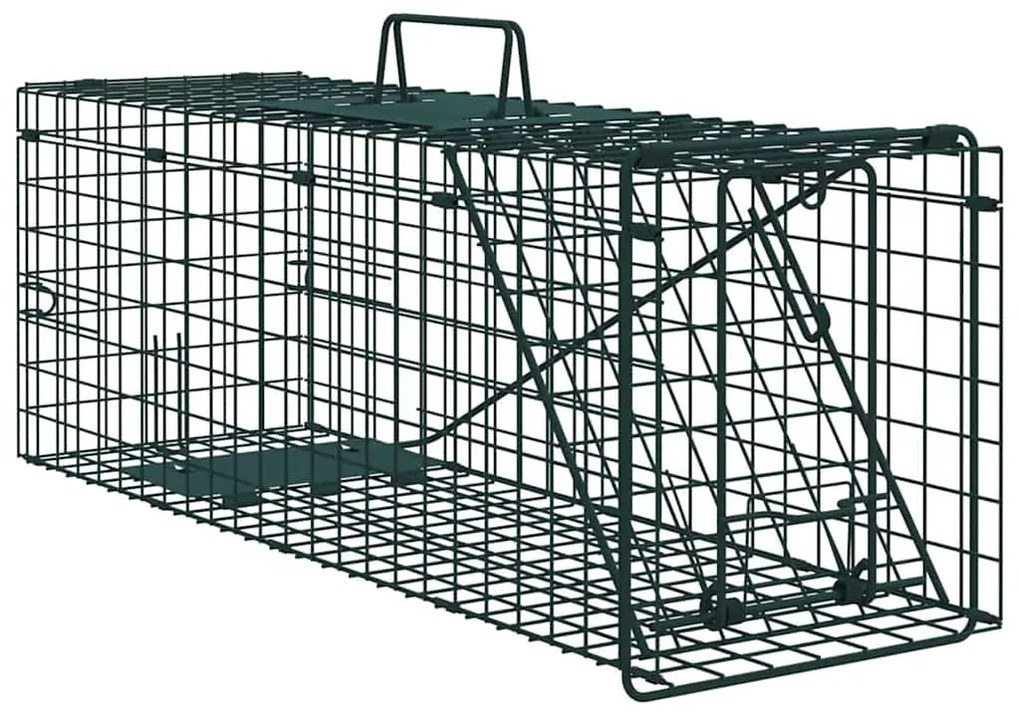 vidaXL Armadilha para Animais Verde 61 x 20 x 21,5 cm Aço