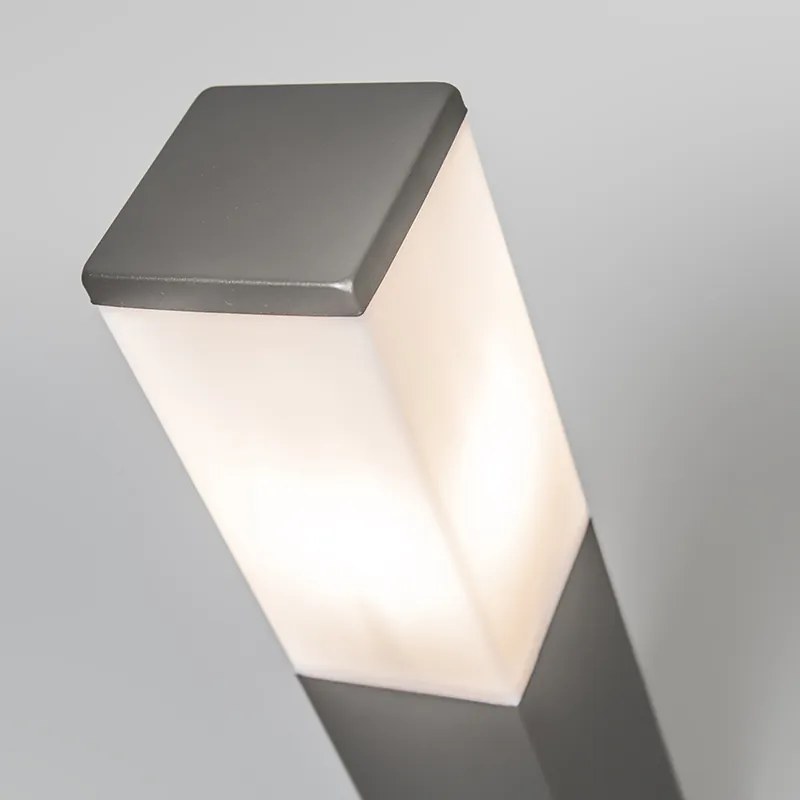 LED Candeeiro de poste exterior inteligente cinzento escuro 45 cm incl. Wifi P45 - Malios Moderno,Design