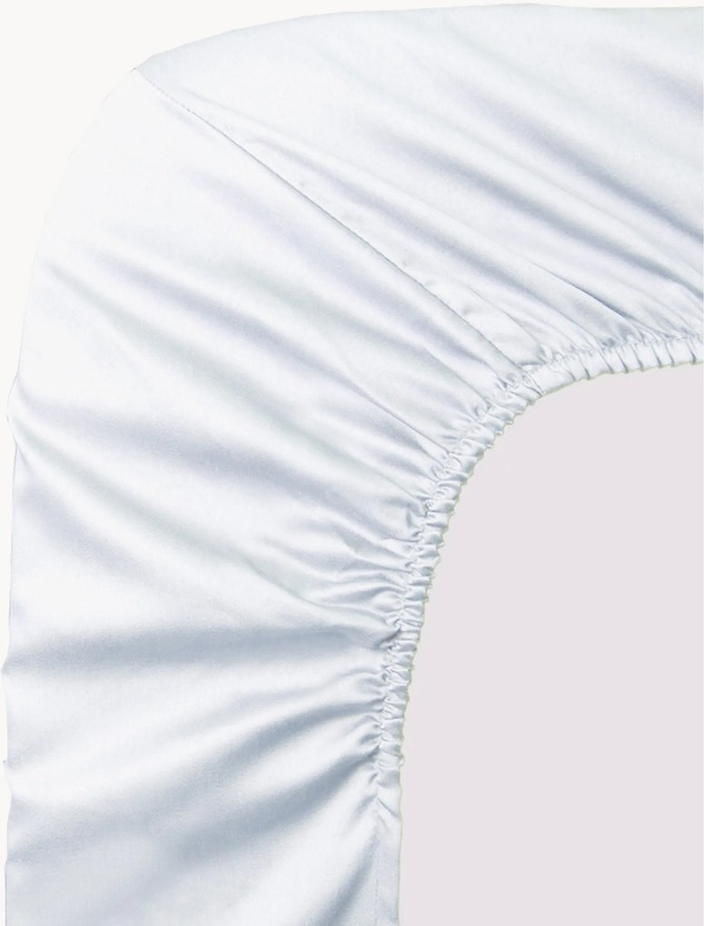 Lençol em cetim de algodão com elástico boxspring Ava