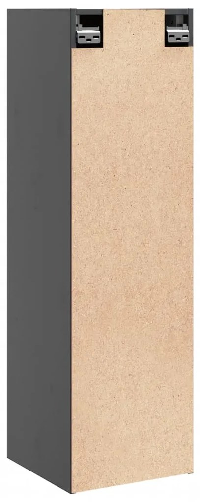 Armários de parede 2 pcs 30x30x100 cm pinho maciço cinza