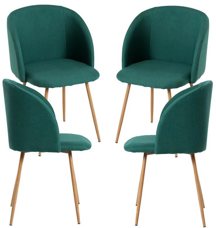 Pack 4 Cadeiras Velt Tecido - Verde