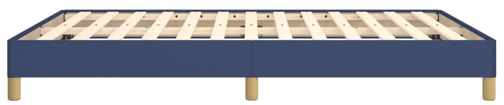 Estrutura de cama sem colchão 160x200 cm tecido azul