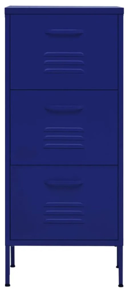 Armário de arrumação aço 42,5x35x101,5 cm azul-marinho