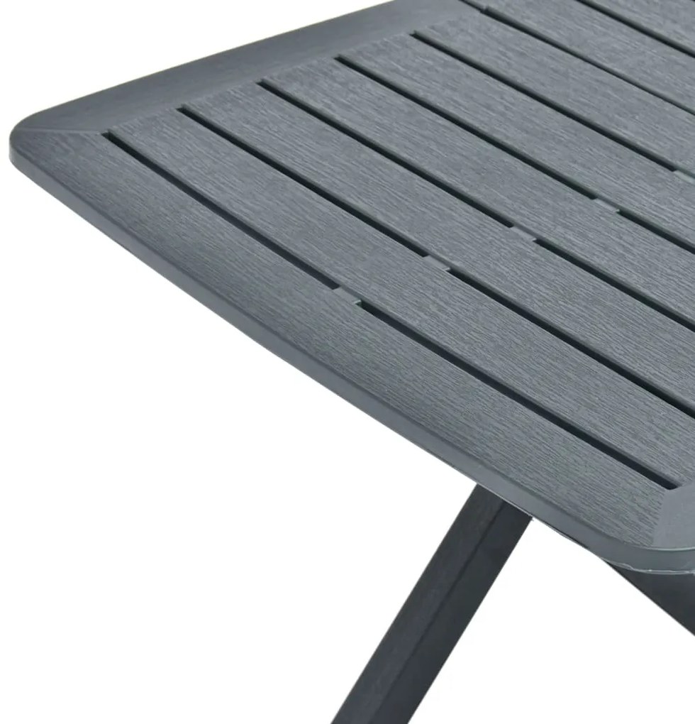 Mesa de jardim dobrável 79x72x70 cm plástico verde
