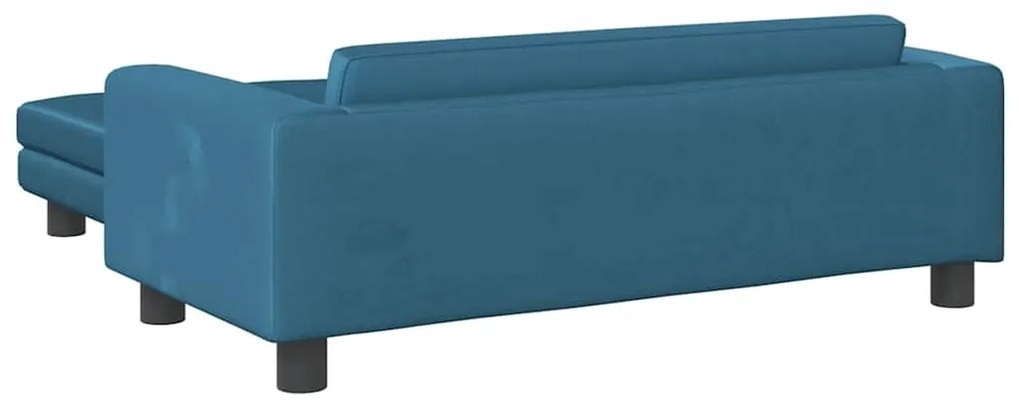 Cama para cães com extensão 100x50x30 cm veludo azul