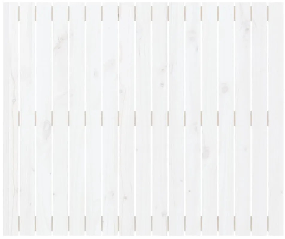Cabeceira de parede 108x3x90 cm madeira de pinho maciça branco