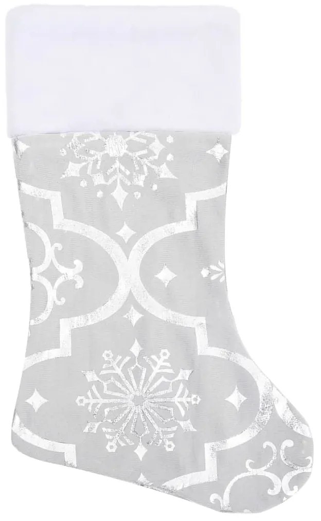 Saia de árvore de Natal luxuosa 150 cm com meia tecido branco