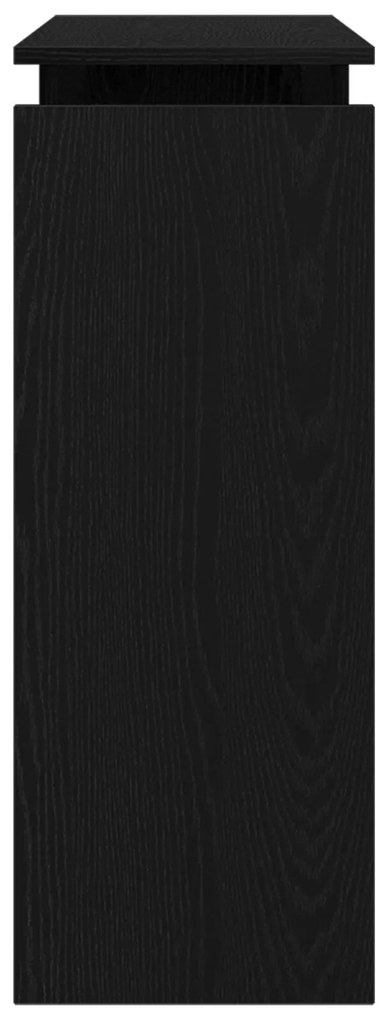 Mesa de Consola vidaXL em Madeira de Carvalho Preta 80x30x102 cm